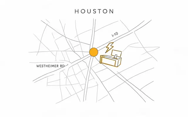 Map illustration for electrical selection desk
